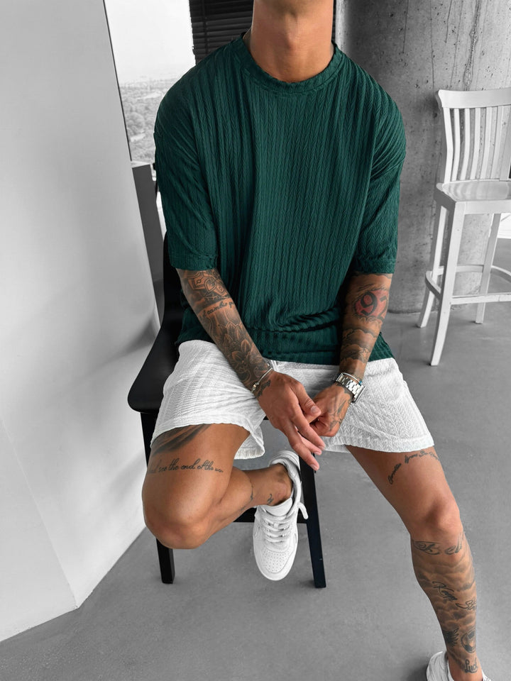 Oversize Structured T-Shirt - Las Deszczowy