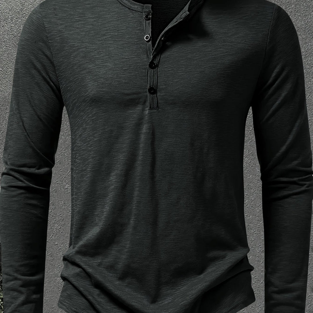 Klasyczny Button-Placket Henley