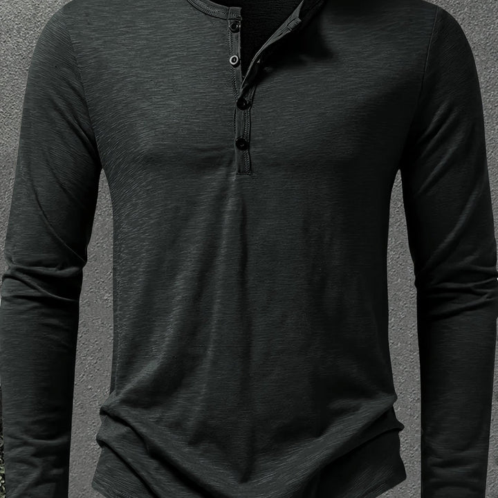 Klasyczny Button-Placket Henley