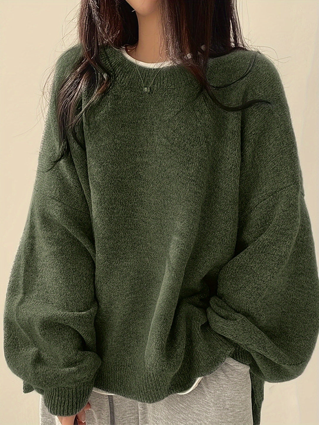 Swobodny Drop-Shoulder sweter
