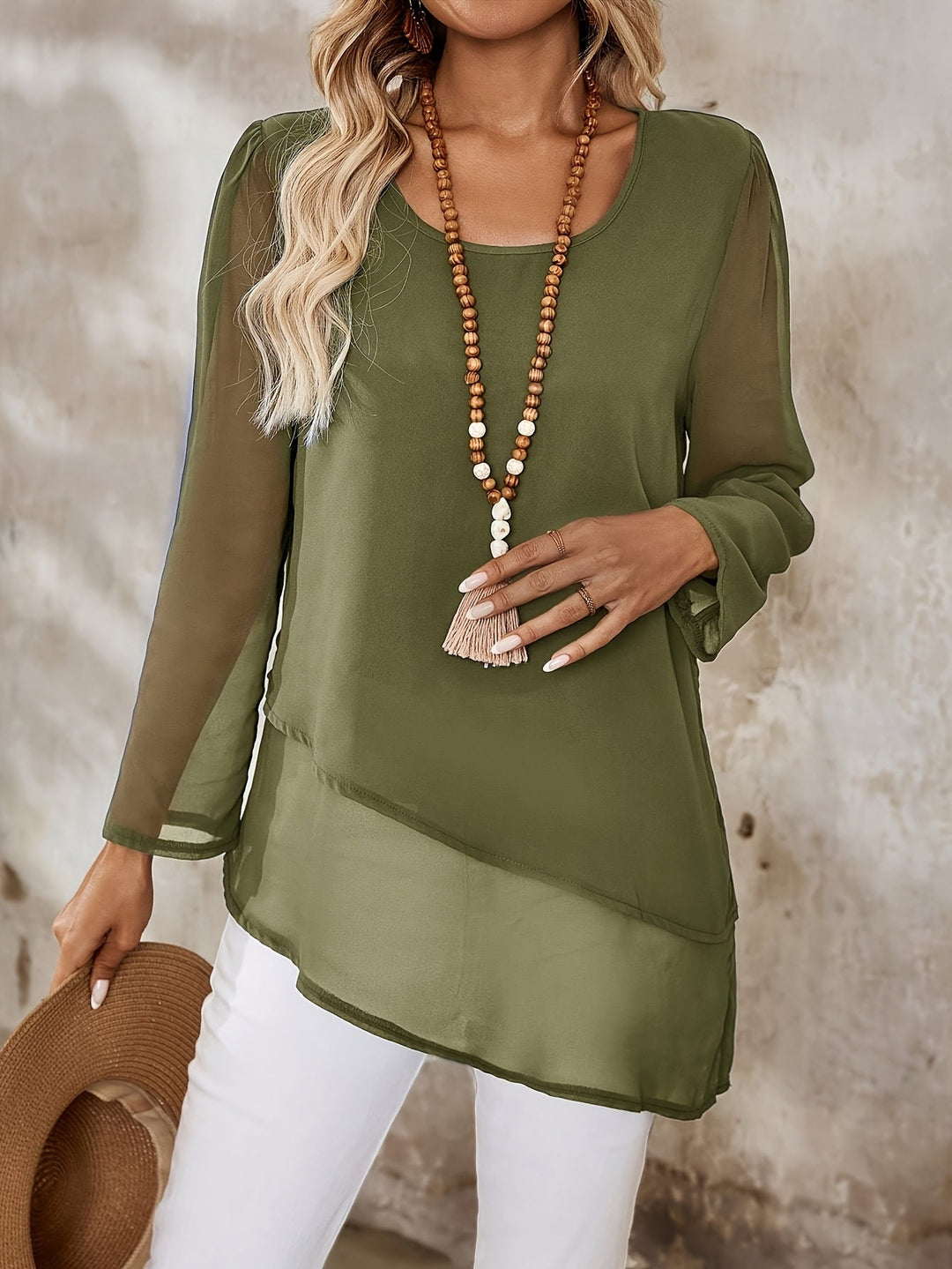 Layered zwiewny bluzka