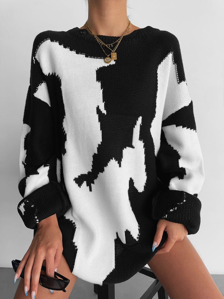 Oversize Sweter Damski - Czarny
