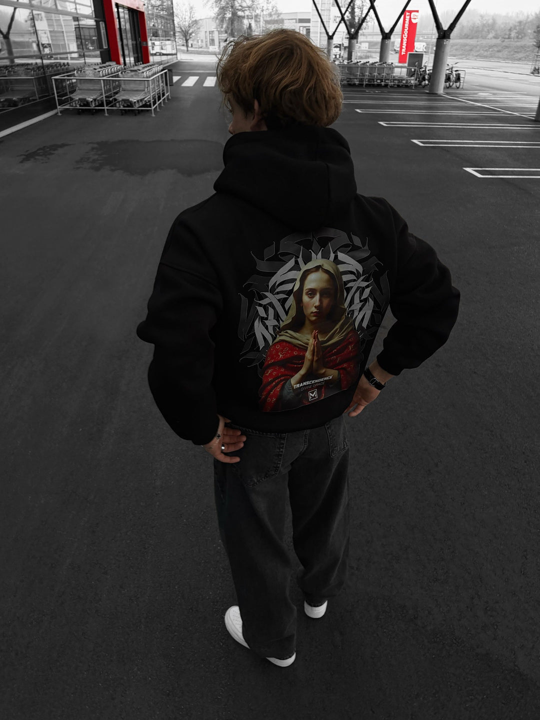 Oversize ‘Transcendencja’ Hoodie - Czarny