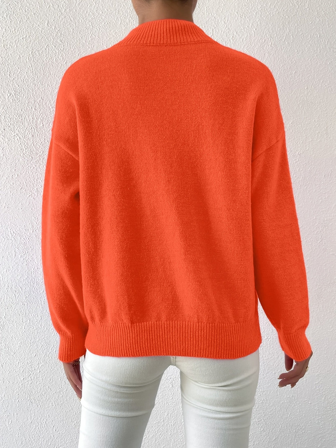 Elegancki imitacja szyja sweter