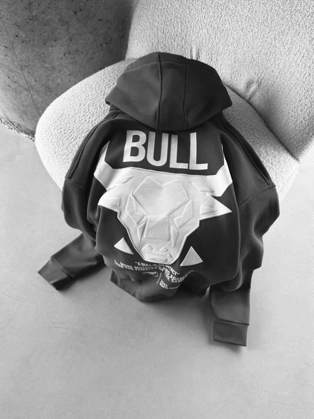 Oversize Bull Hoodie - Antracyt