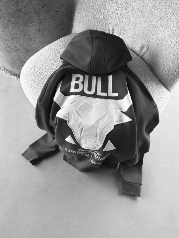 Oversize Bull Hoodie - Antracyt