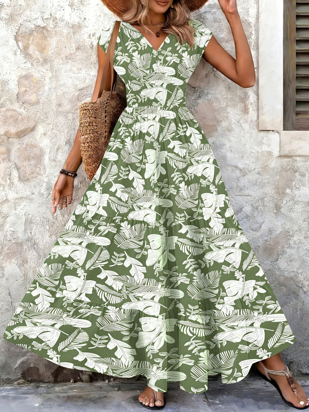 Zwiewny boho sukienka maxi