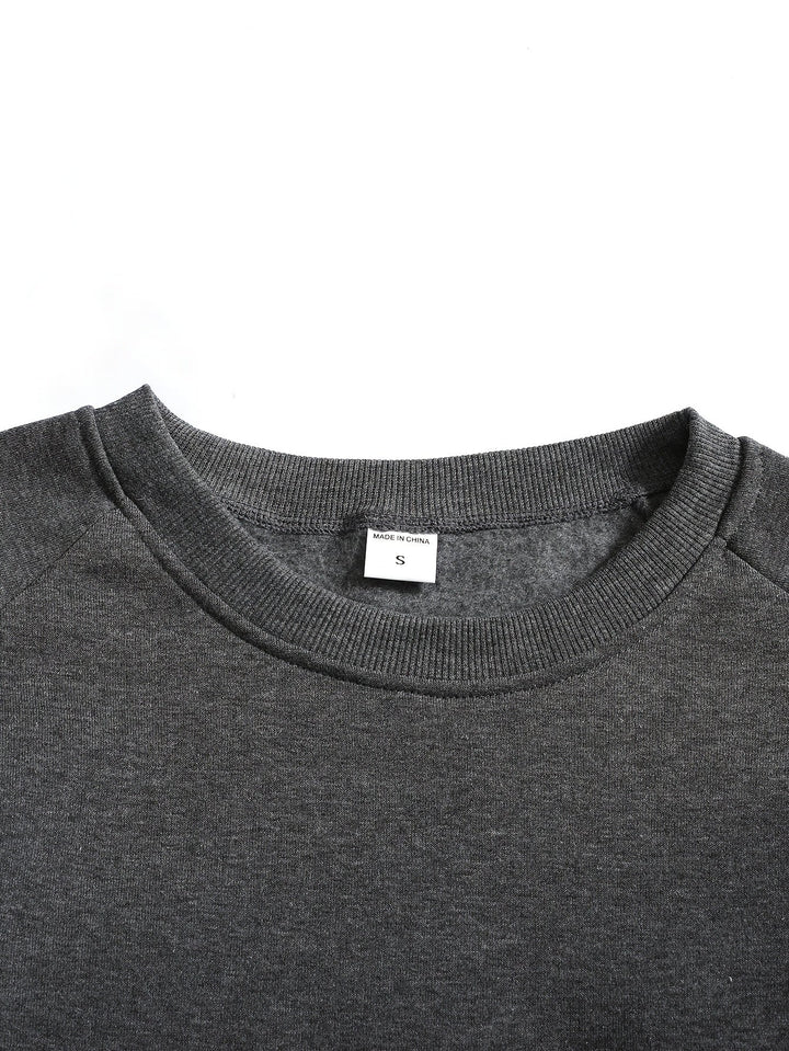 Klasyczny Raglan bluza z okrągłym dekoltem