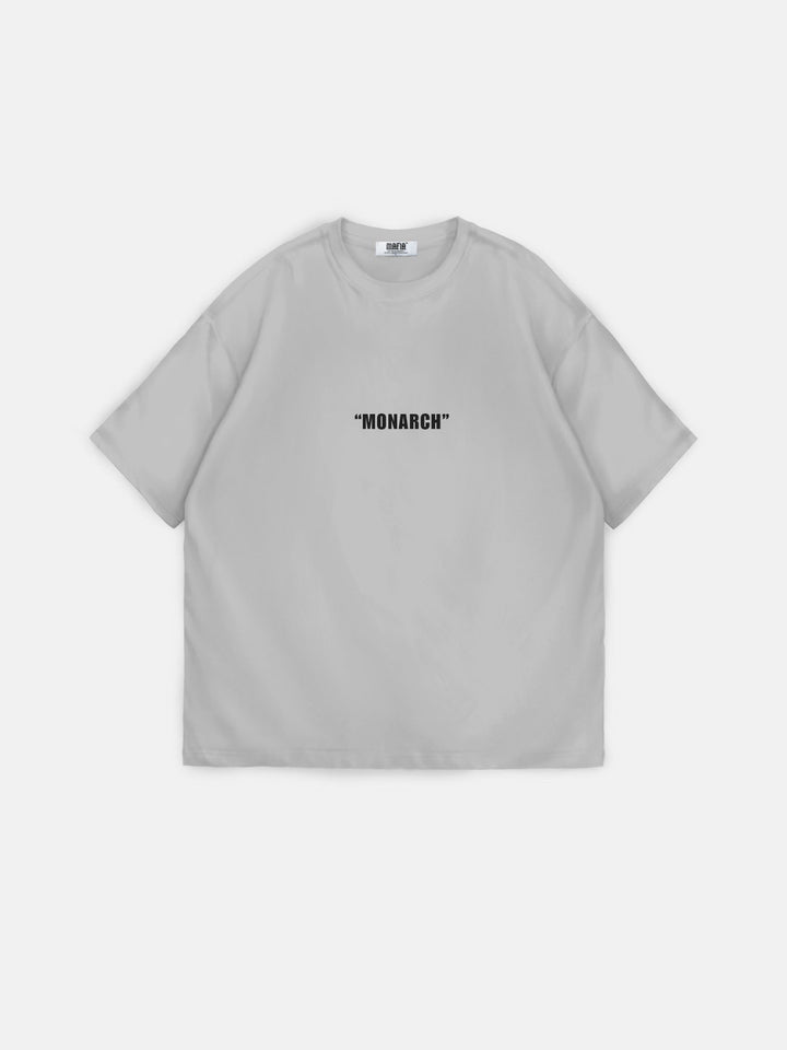 Oversize Monarch T-Shirt - Szary i Biały