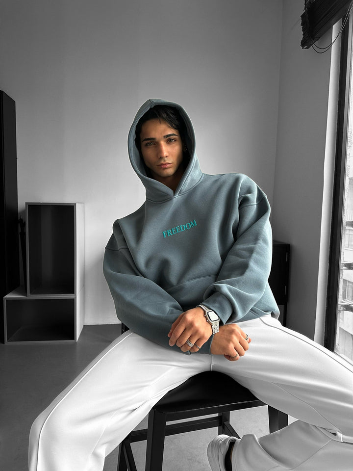 Oversize Freedom Hoodie - Burzowa Pogoda