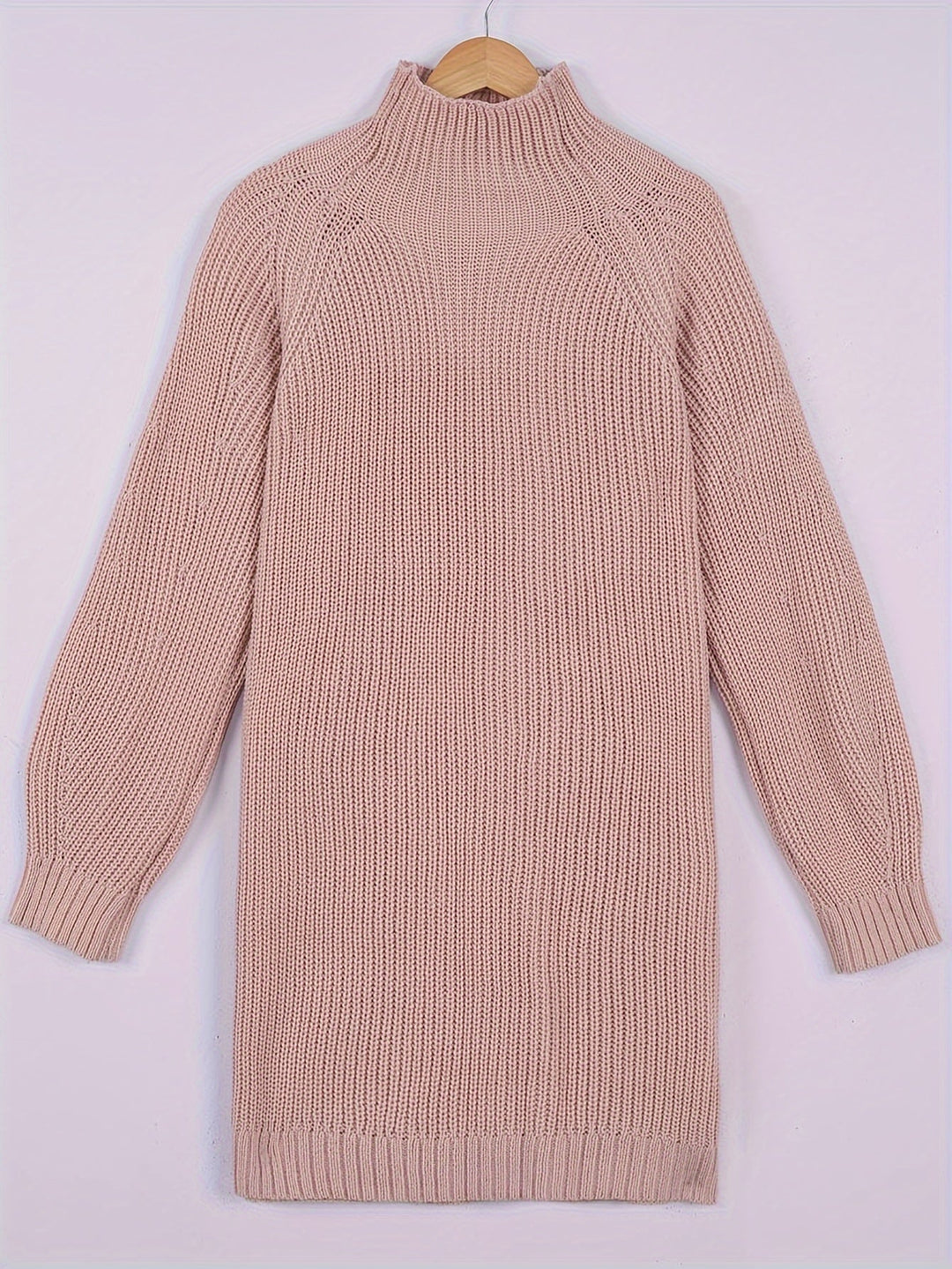 Swobodny Half-sweter z golfem sukienka