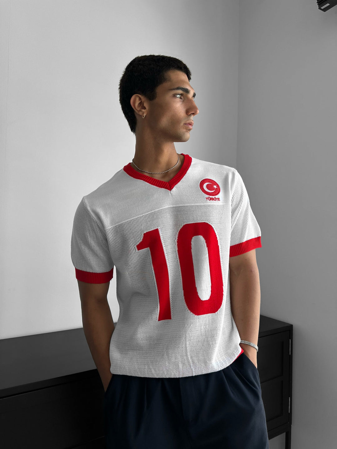 Oversize Türkiye T-shirt - Biały