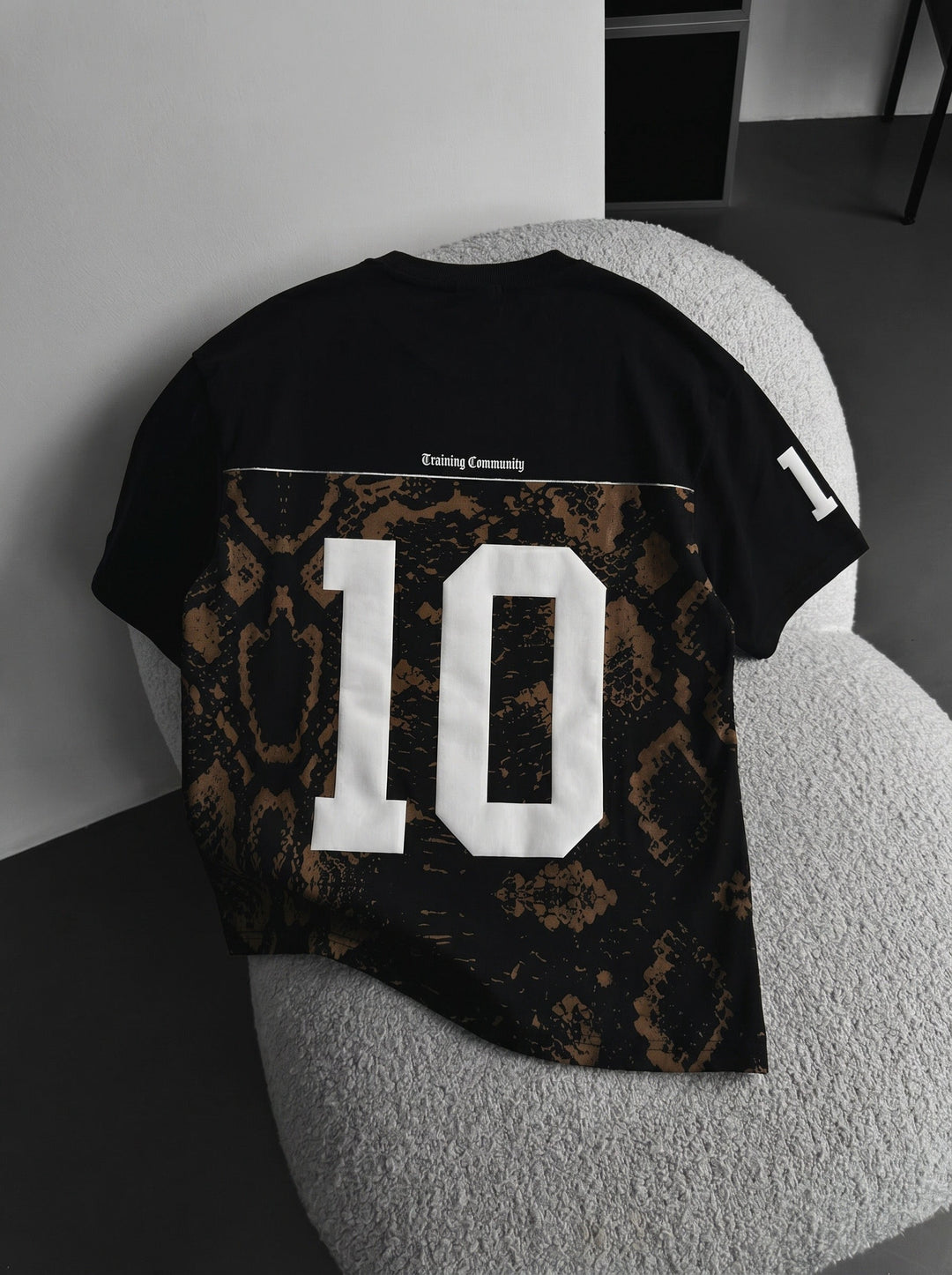 Oversize T-shirt Brooklyn - Czarny i Brązowy