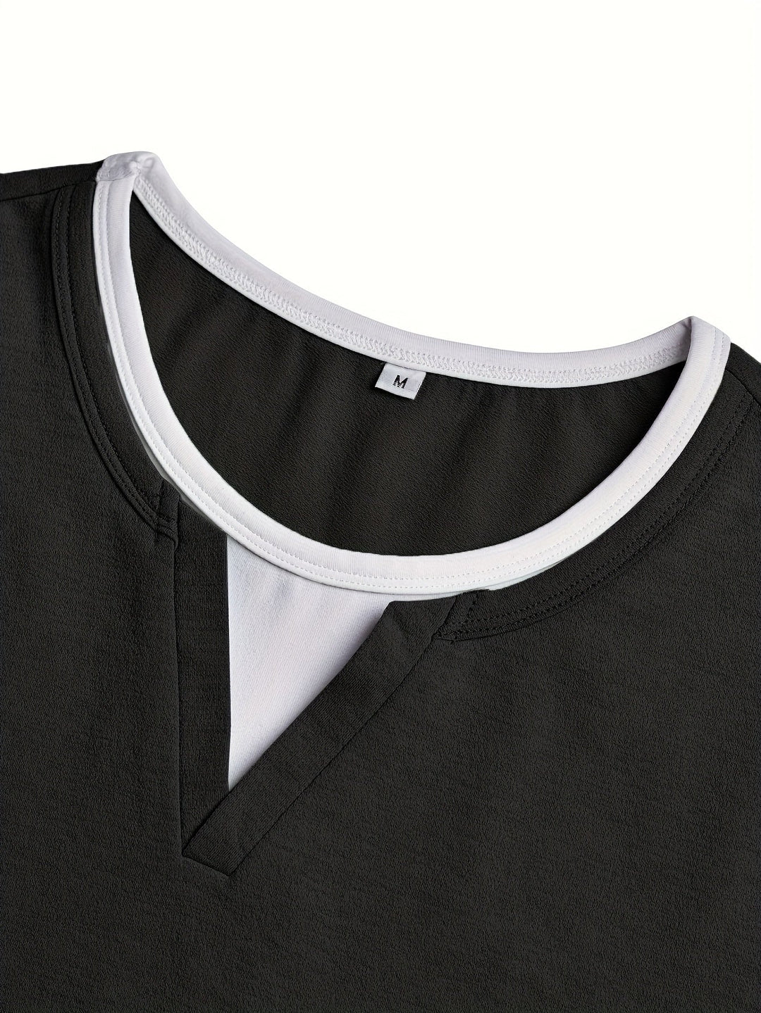 Elegancki Notch-Neck koszula henley