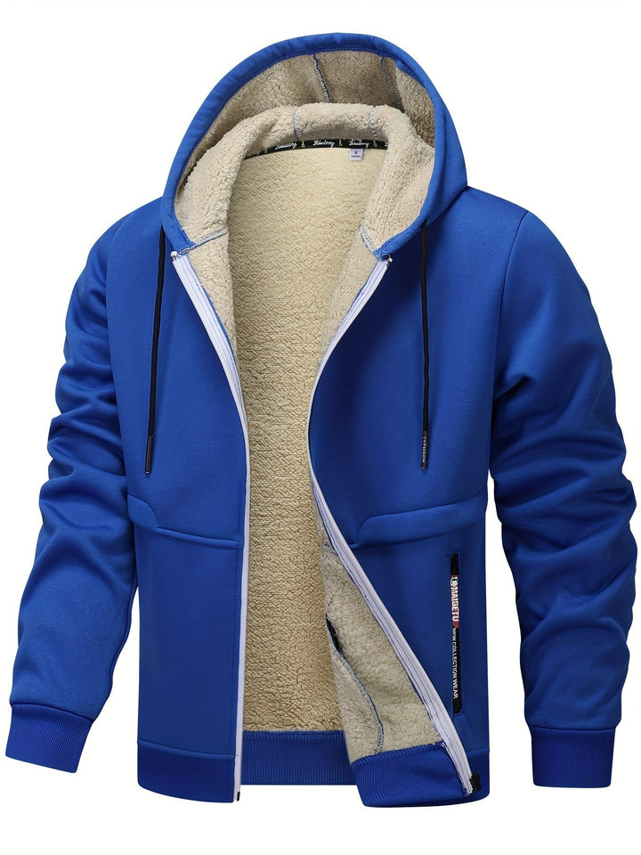 Przytulny z kapturem Zip-Up kurtka