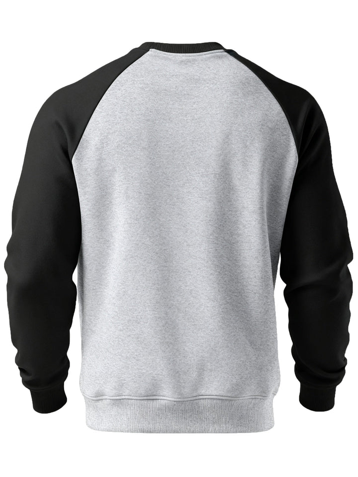 Klasyczny Raglan bluza z okrągłym dekoltem