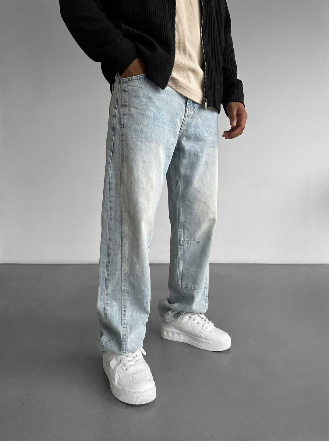 Jeansy Relax Fit - Jasnoniebieskie