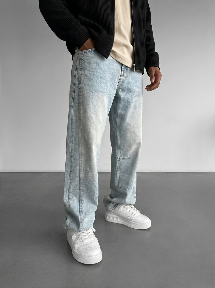 Jeansy Relax Fit - Jasnoniebieskie