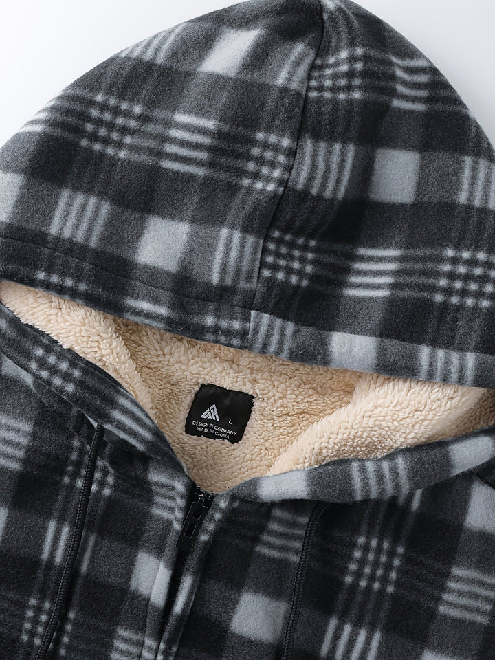 Przytulny z kapturem Zip-Up kurtka