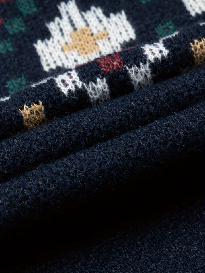 Tradycyjny wzorzysty sweter