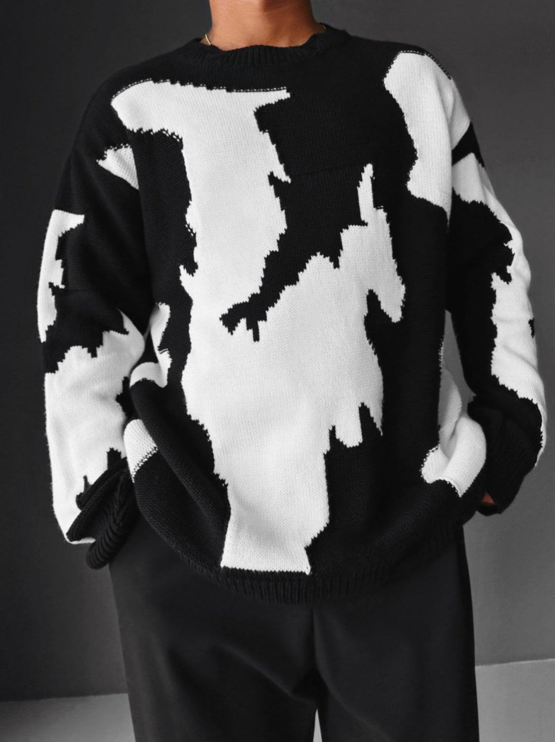 Oversize Sweter Damski - Czarny