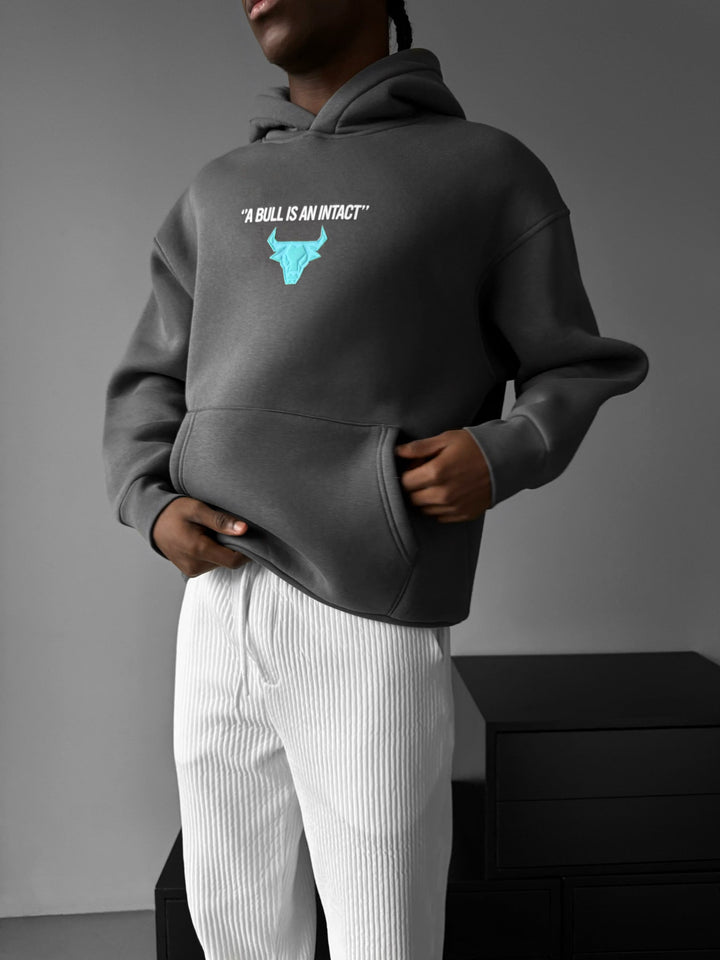 Oversize Bull Hoodie - Tornado Szary