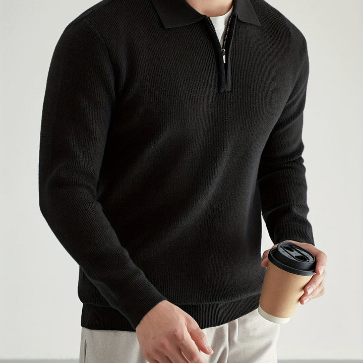Elegancki zamek 1/4 polo sweter