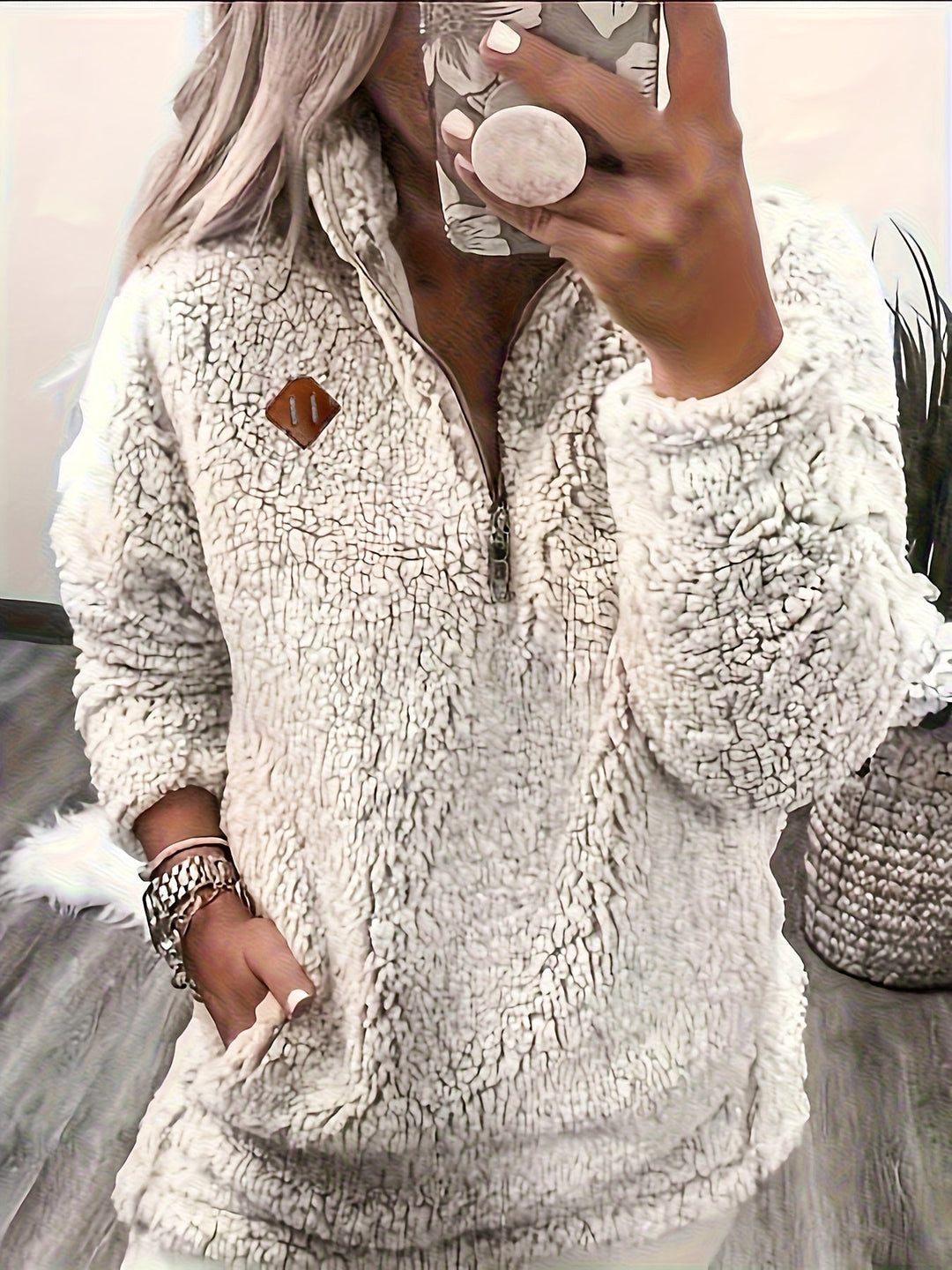 Przytulny zamek 1/2 sweter