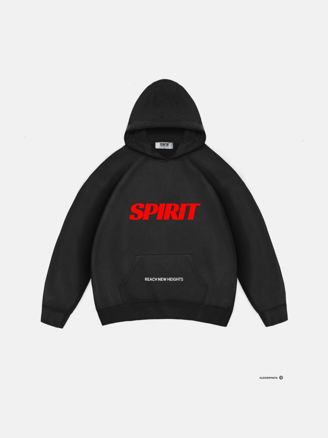 Oversize Spirit Hoodie - Czarny