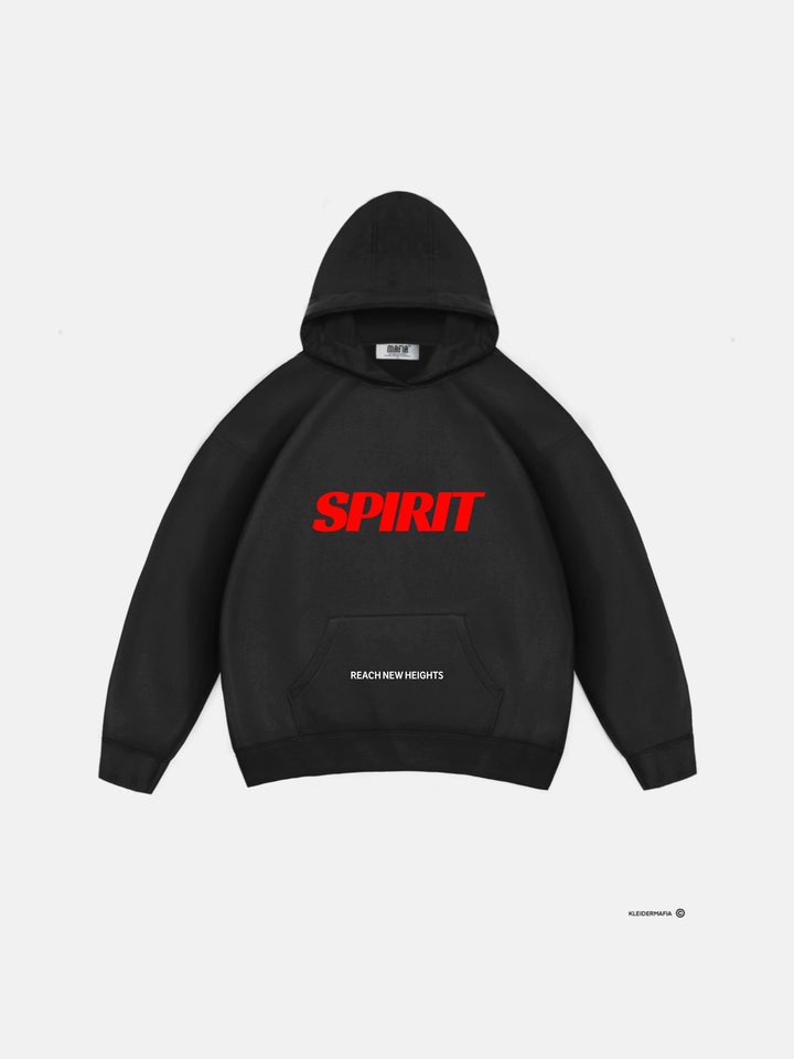 Oversize Spirit Hoodie - Czarny