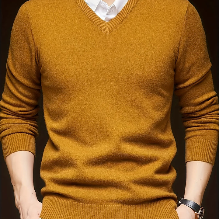 Elegancki sweter z dekoltem V