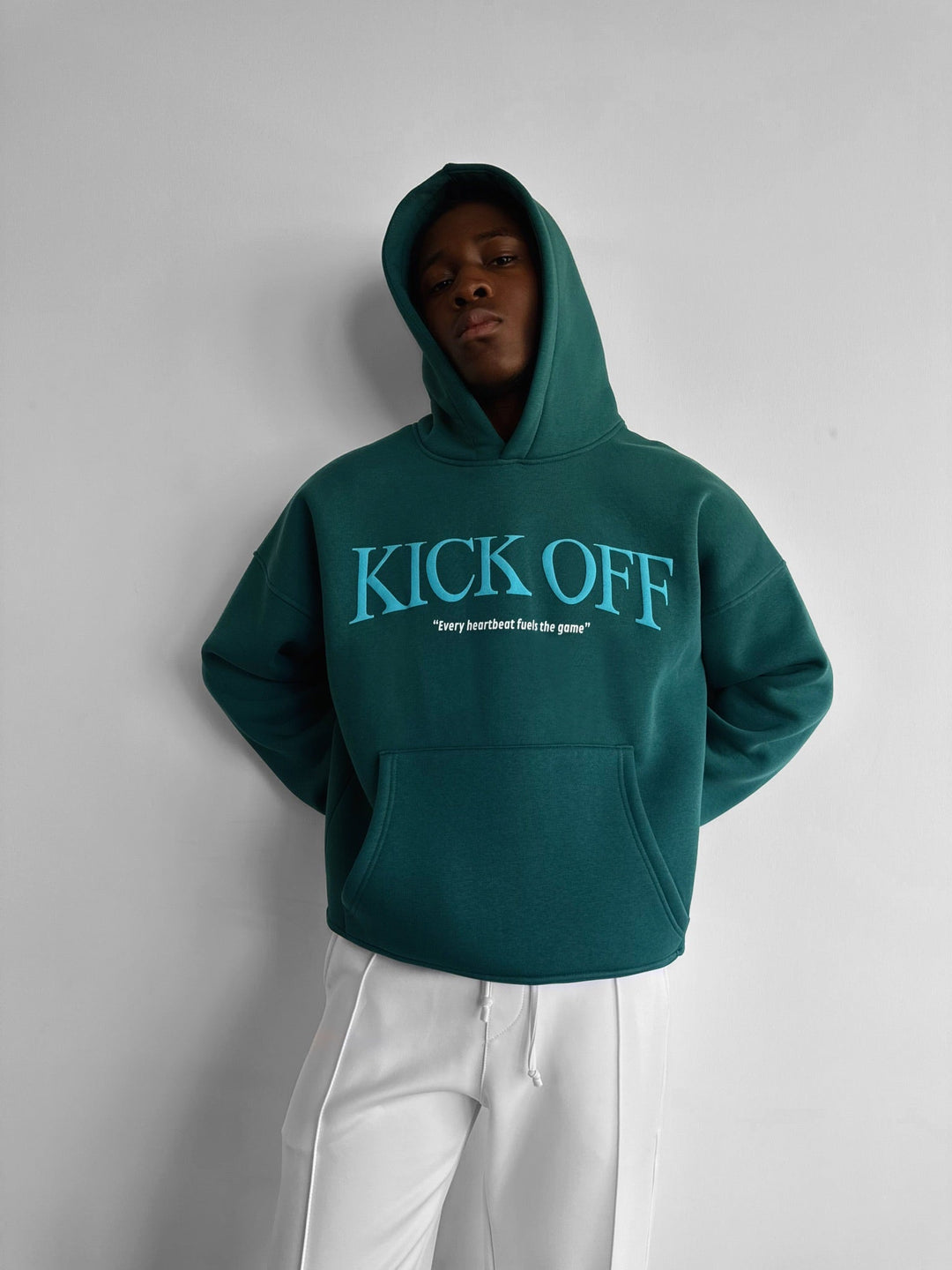 Oversize "KICK OFF" Hoodie - Morska Moszcz