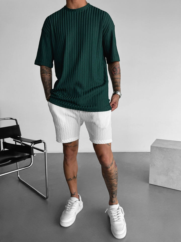 Oversize Structured T-Shirt - Las Deszczowy