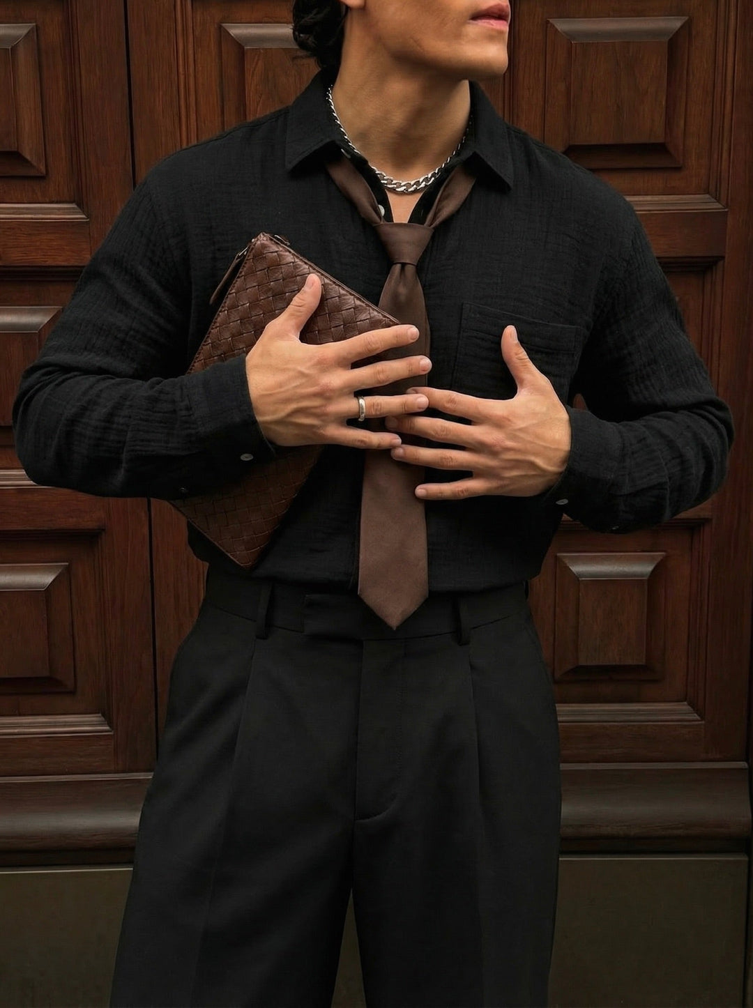 Oversize Muslin Shirt - Czarny