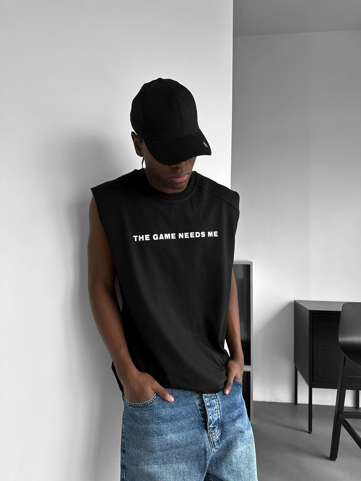 Oversize Game Tanktop - Czarny