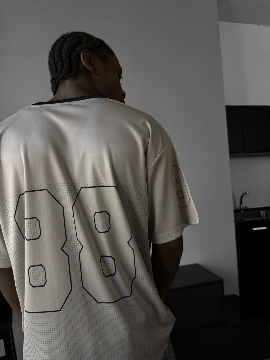 Oversize Varsity Mafia T-Shirt - Kamień