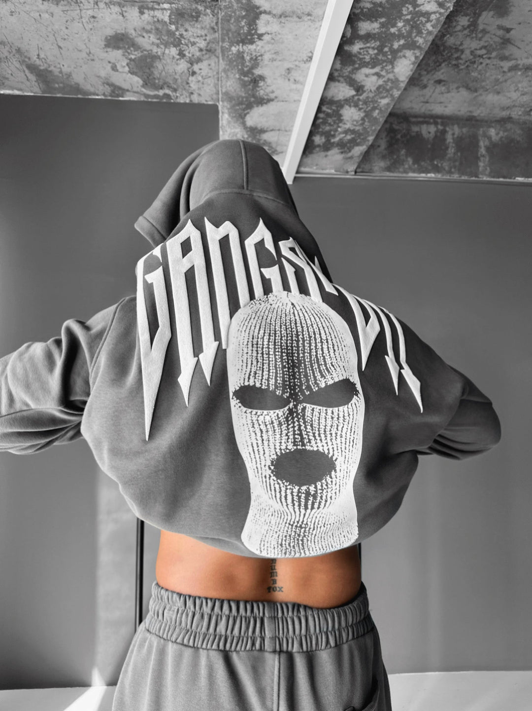 Oversize Gangster Hoodie - Antracyt