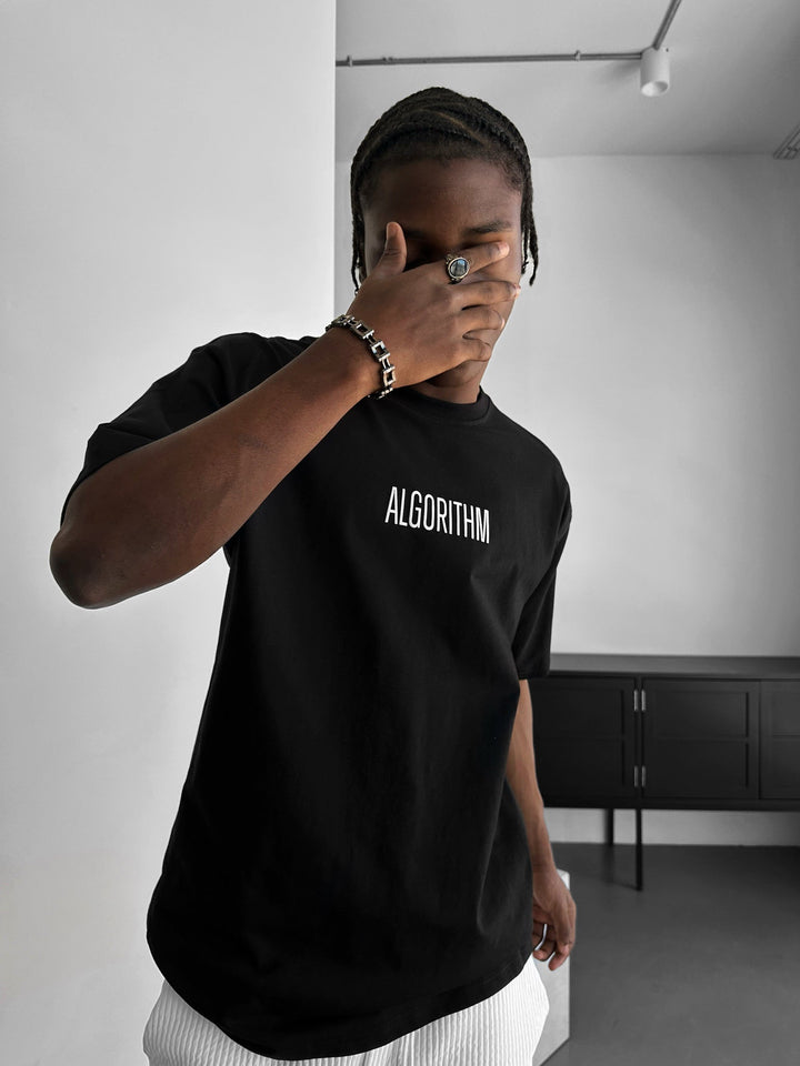 Oversize "Algorytm" T-Shirt - Czarny i Biały