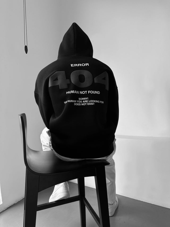 Oversize 404 Hoodie - Czarny