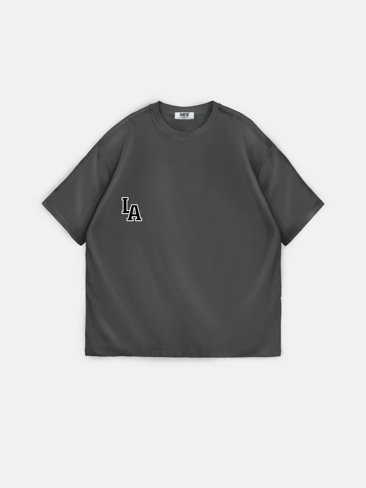 Oversize T-shirt L.A - Antracytowy