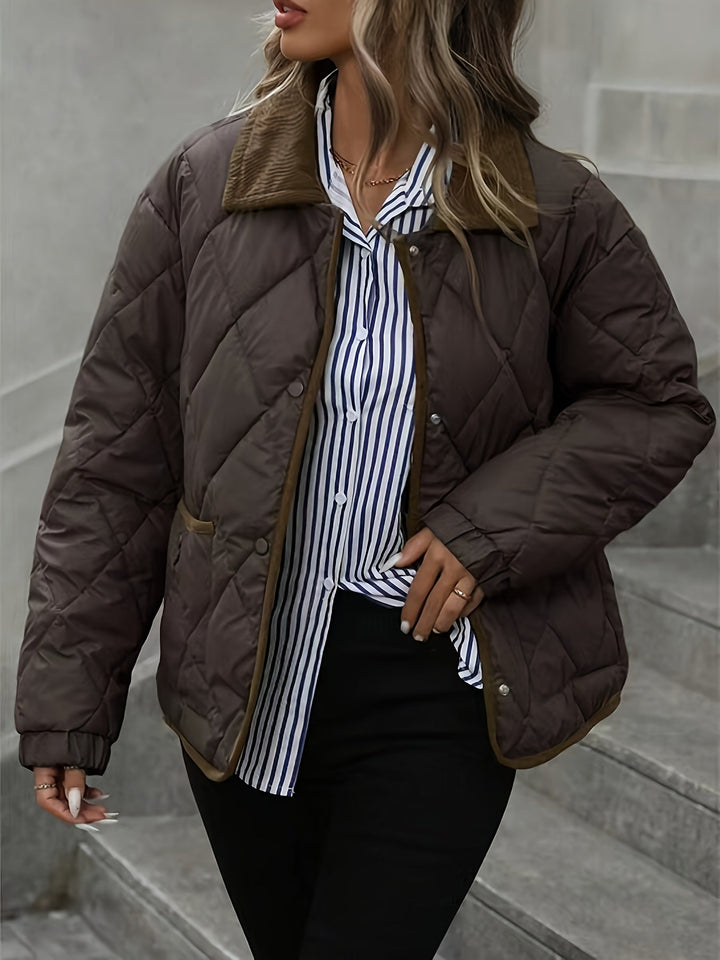 Diamond-pikowany Padded kurtka