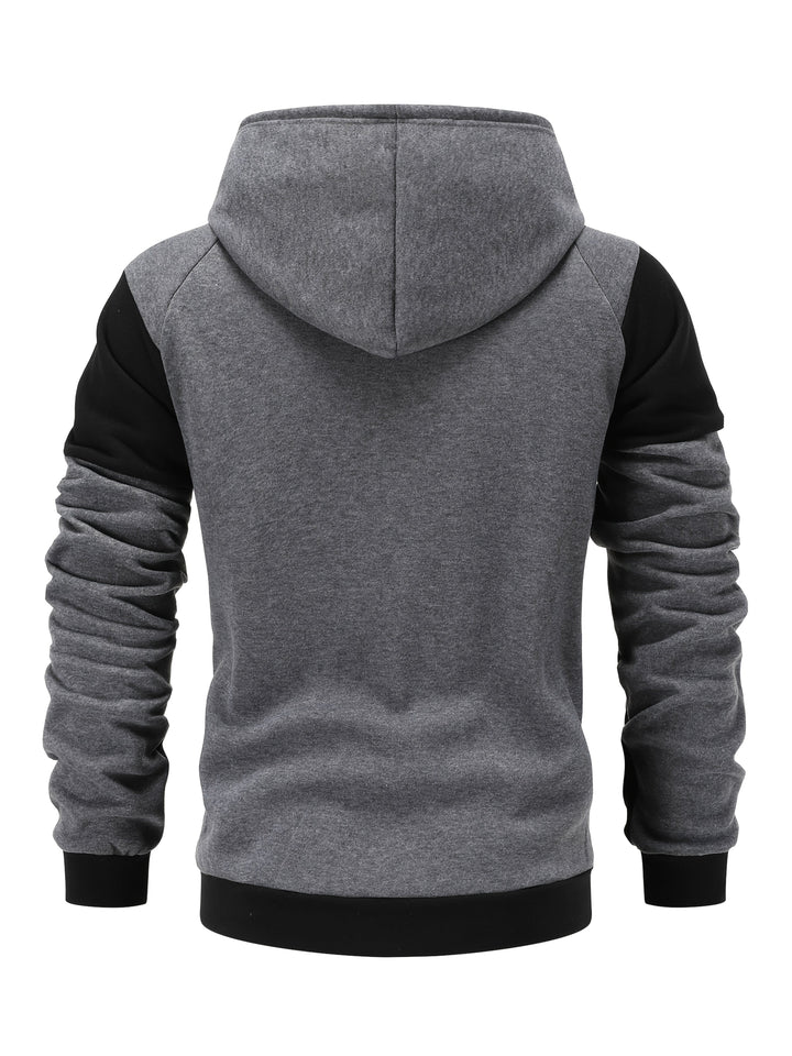 Blok kolorystyczny Zip-Up z kapturem kurtka