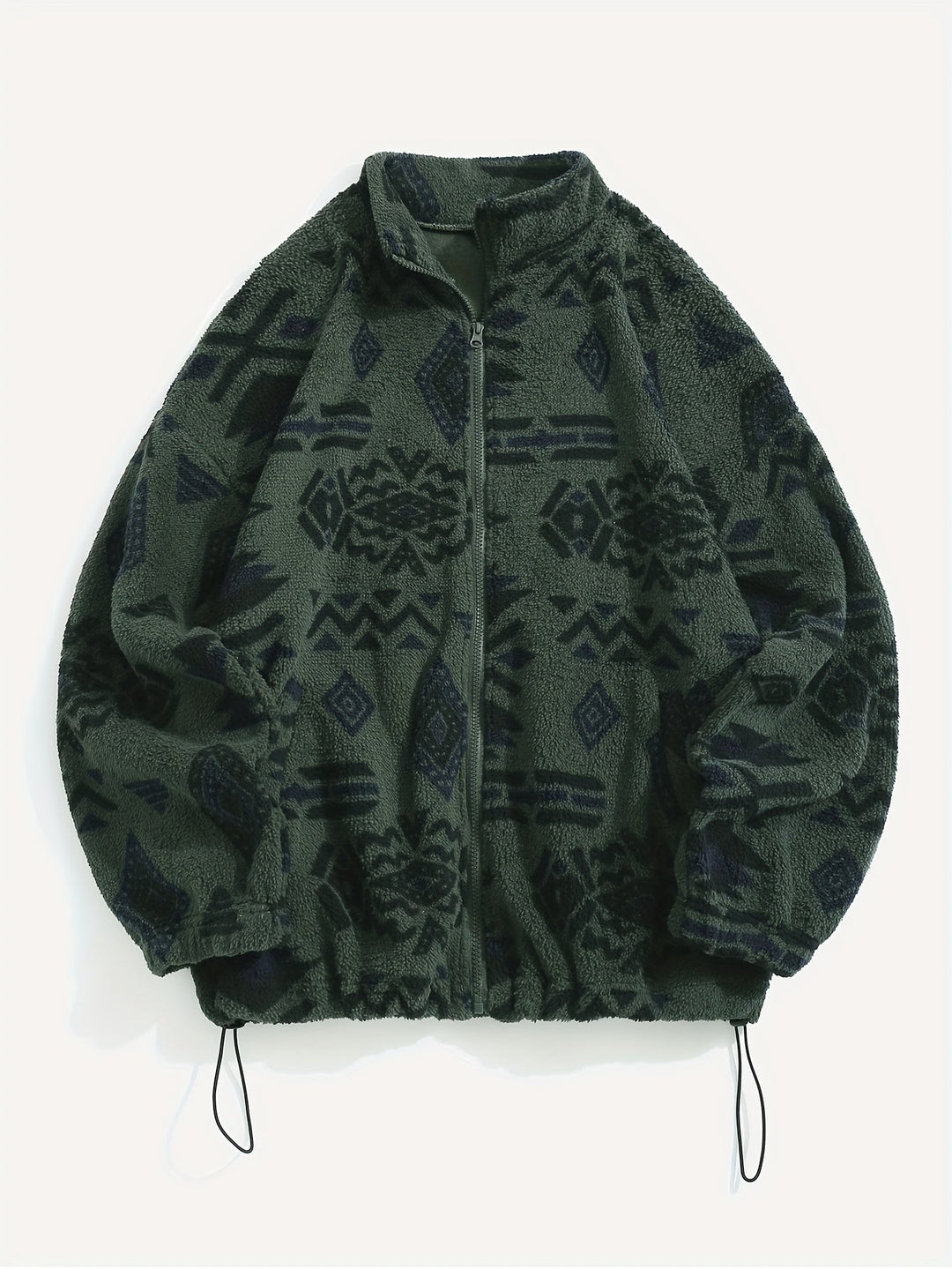 Wzorzysty Zip-Up kurtka