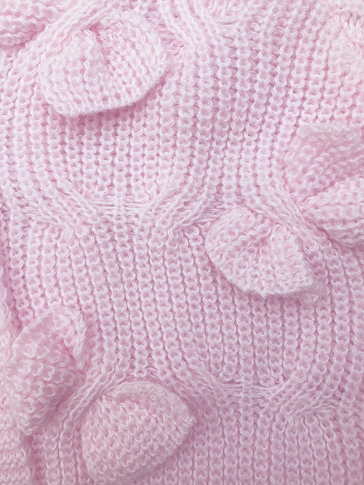 Miękki Bow-Detail długi rękaw kardigan