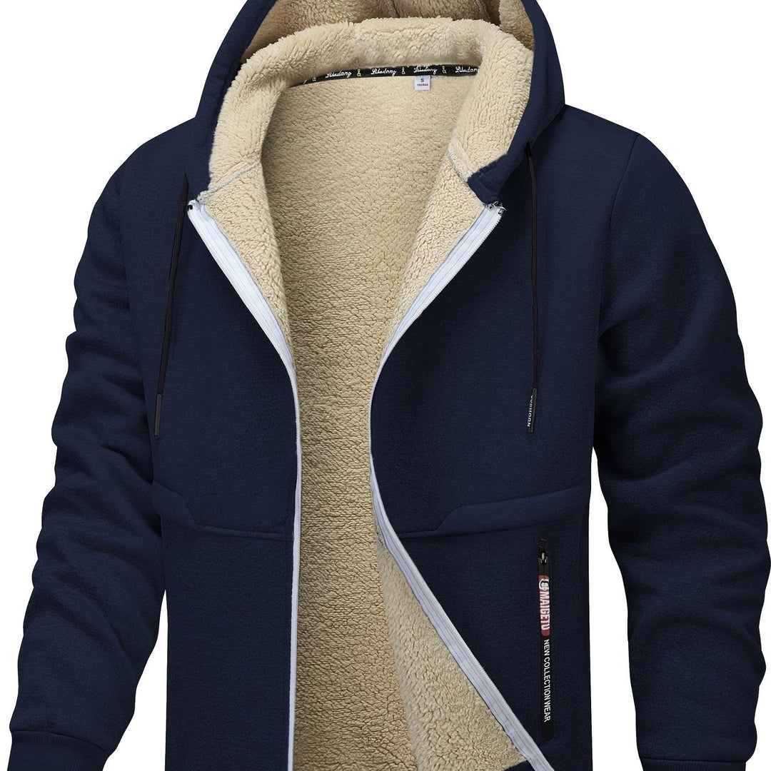 Przytulny z kapturem Zip-Up kurtka