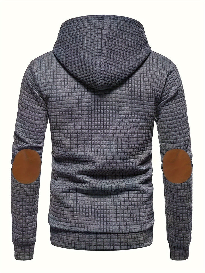 Fakturowany bluza z kapturem