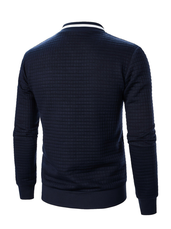 Fakturowany Zip-Up Bomber kurtka