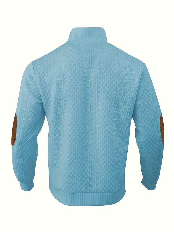 Wyróżniać się kołnierz guzik Henley sweter