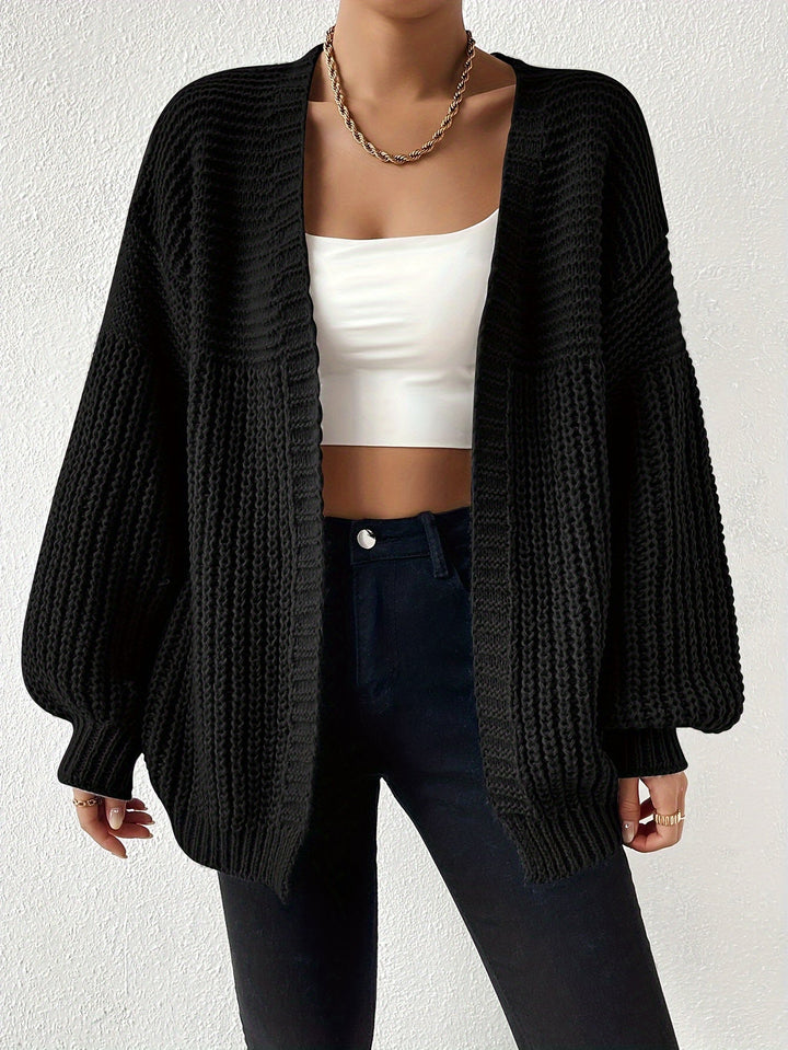Swobodny Chunky-Knit kardigan