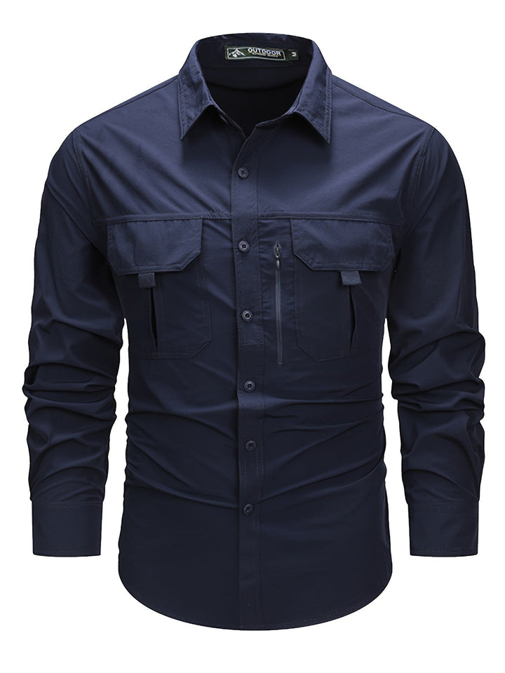 Solidny Multi-Pocket Cargo koszula